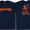 Clothing & Accessories Thrasher | Thrasher Burn It Down Ss S-Navy