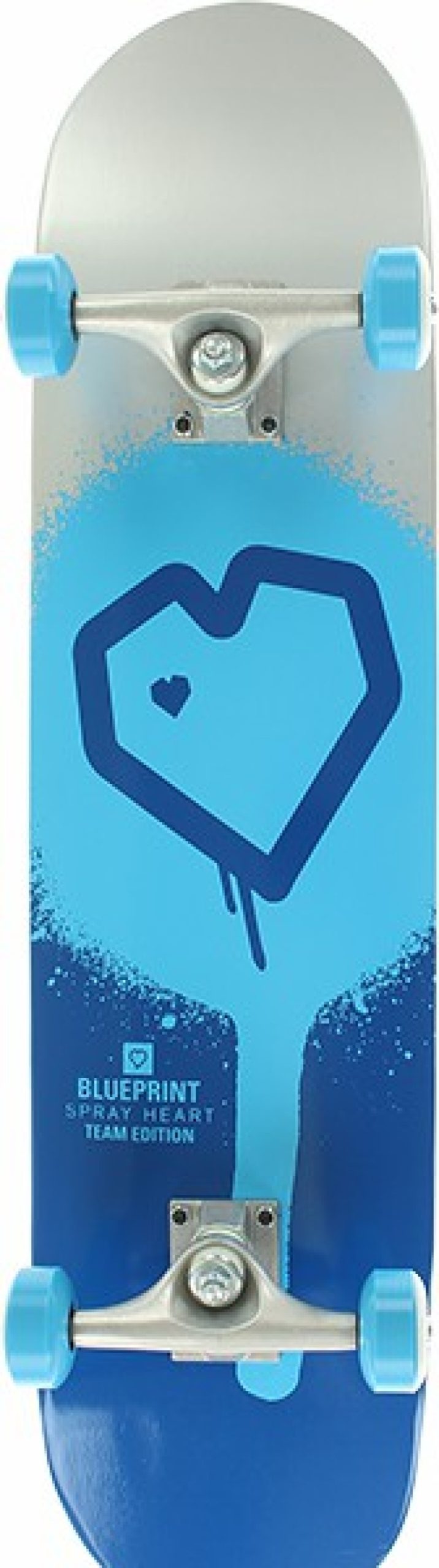 Skateboards Blueprint | Blueprint Spray Heart Complete-7.75 Silver/Blue