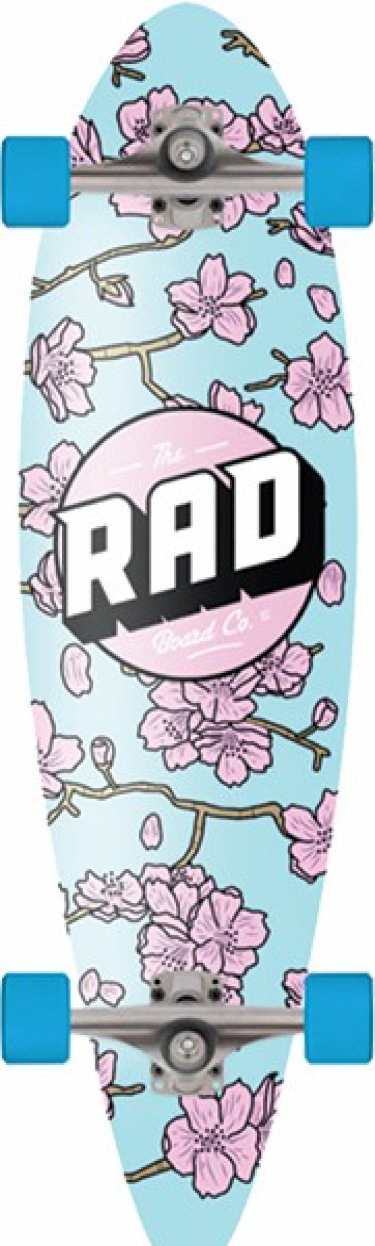 Skateboards Rad | Rad Pintail Mini Comp-9X32 Cherry Blossom Blu/Pink