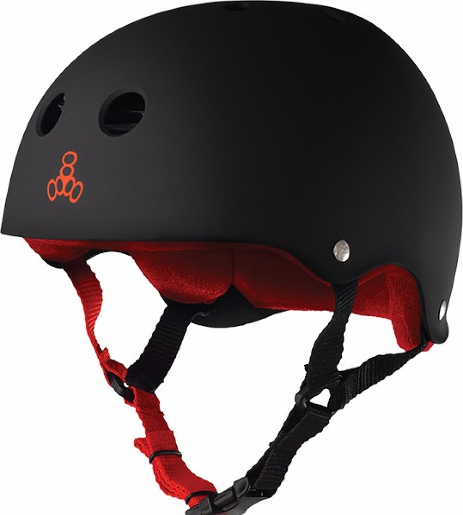 Clothing & Accessories triple eight | T8 Helmet Blk Rubber/Red – Xl