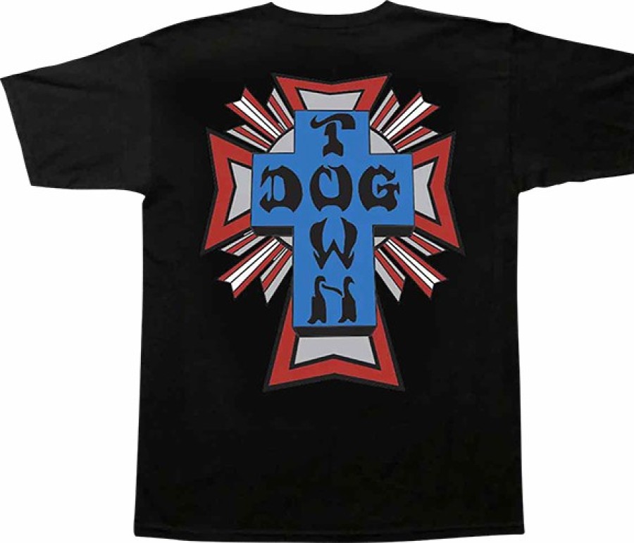 Clothing & Accessories Dogtown | Dogtown Cross Logo Ss S-Black/Blue/Red/Grey