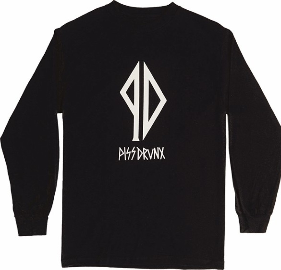 Clothing & Accessories PIS | Piss Drunx Make It A Double L/S S-Blk/Wht