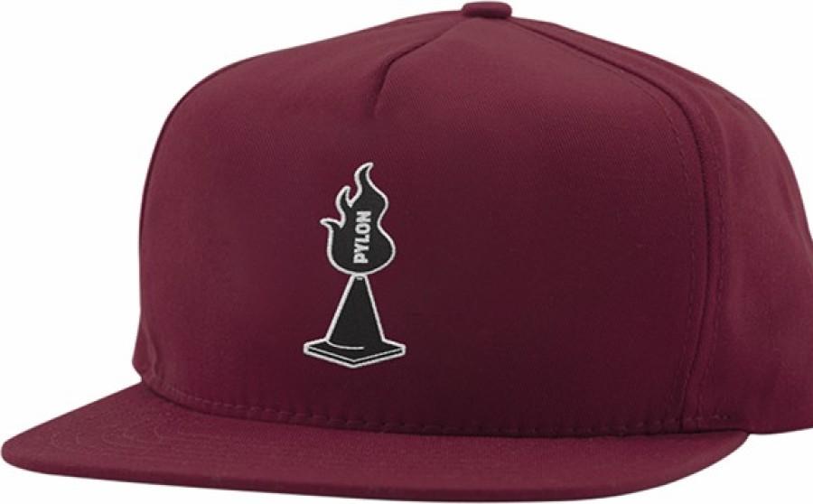 Clothing & Accessories PYL | Pylon Logo Snapback Hat Adj-Maroon