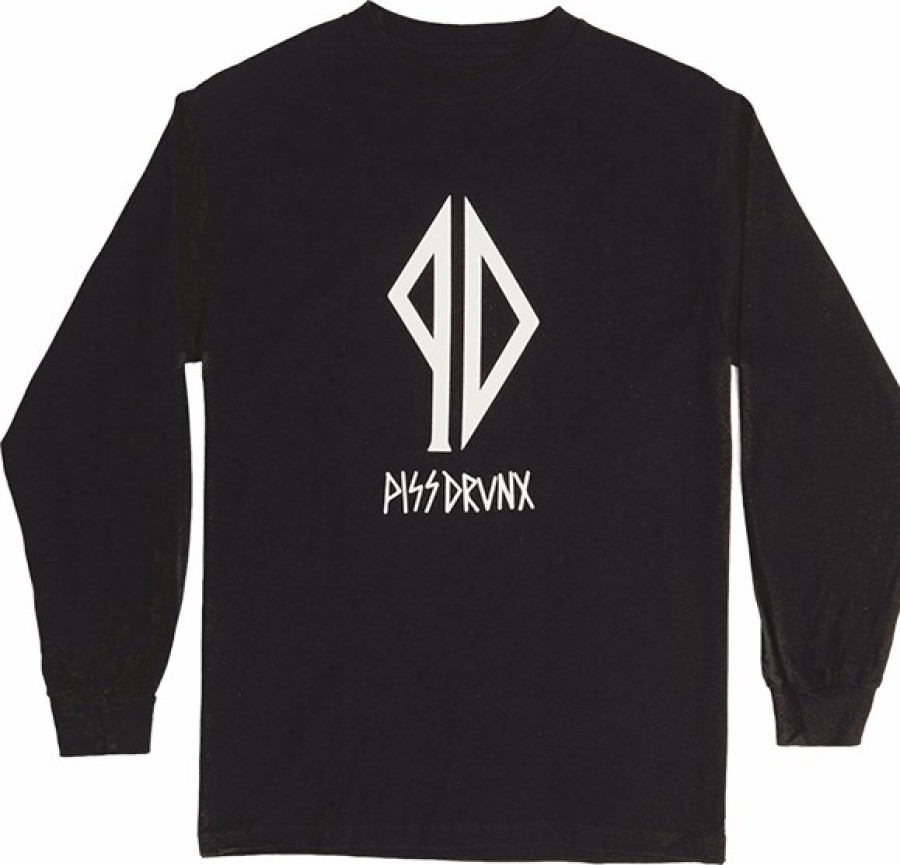 Clothing & Accessories PIS | Piss Drunx Make It A Double L/S M-Blk/Wht