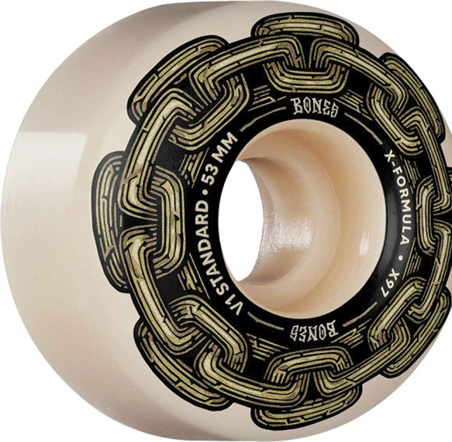 Components Bones Wheels | Bones Xf X97 V1 Std 53Mm 97A Gold Chain Nat X4