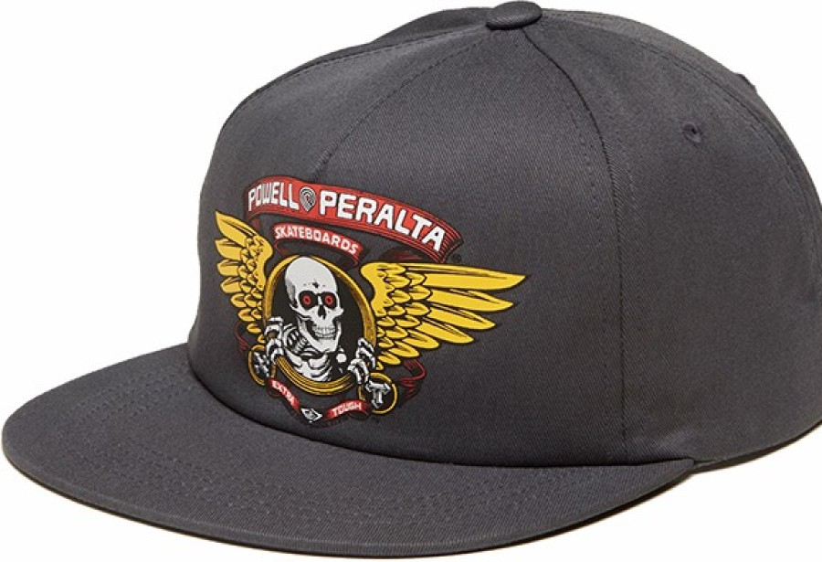 Clothing & Accessories Powell Peralta | Pwl/P Winged Ripper Patch Hat Adj-Charcol