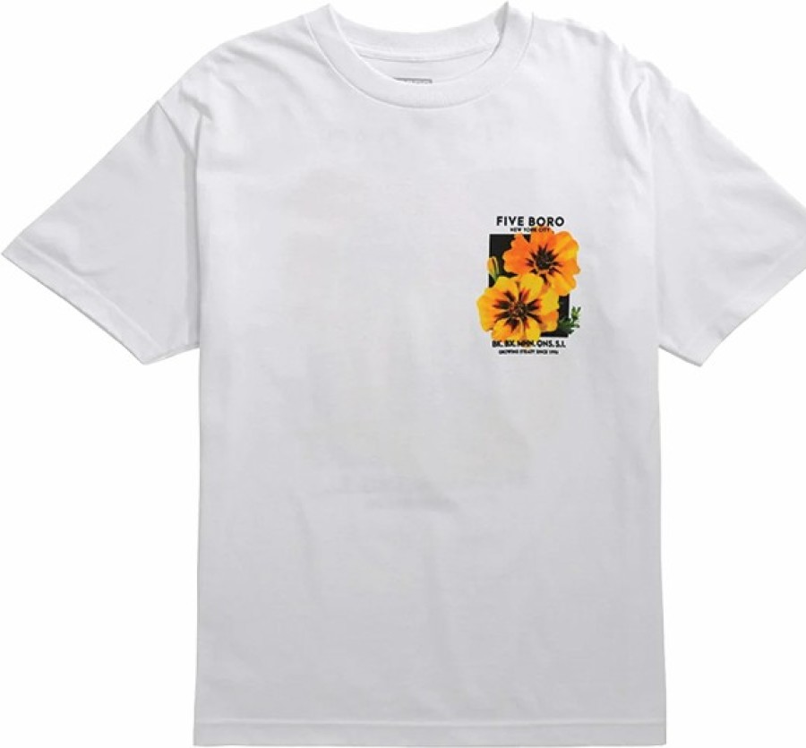 Clothing & Accessories FIVE BORO | 5Boro Yellow Flower Ss S-White