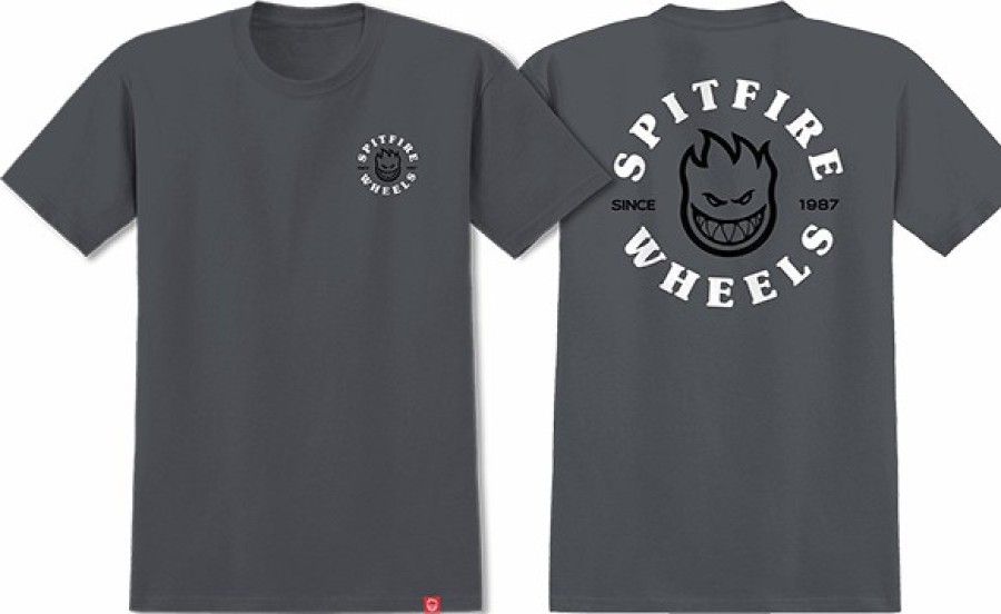 Clothing & Accessories Spitfire | Sf Bighead Classic Ss S-Charcoal/Blk/Wht