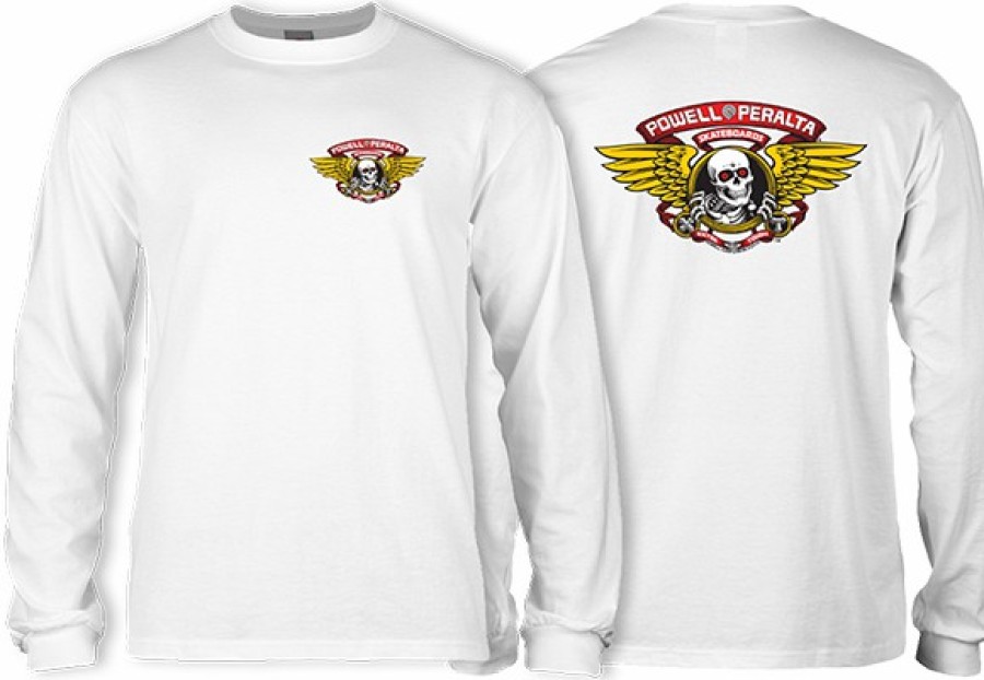 Clothing & Accessories Powell Peralta | Pwl/P Winged Ripper L/S S-White