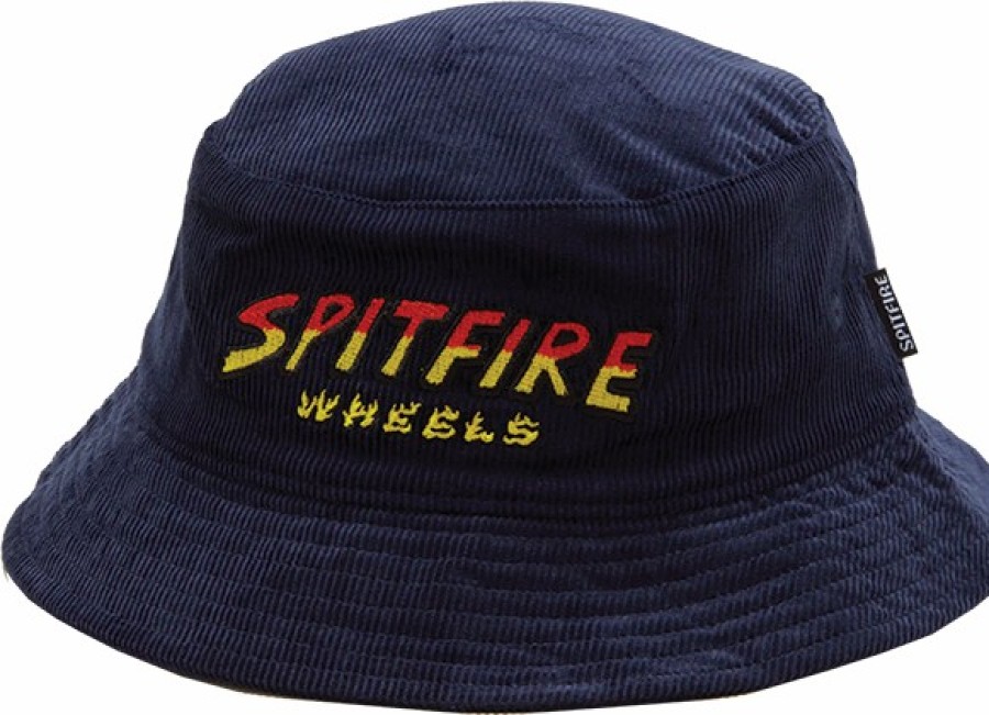 Clothing & Accessories Spitfire | Sf Hell Hounds Script Bucket Hat Ofm-Navy