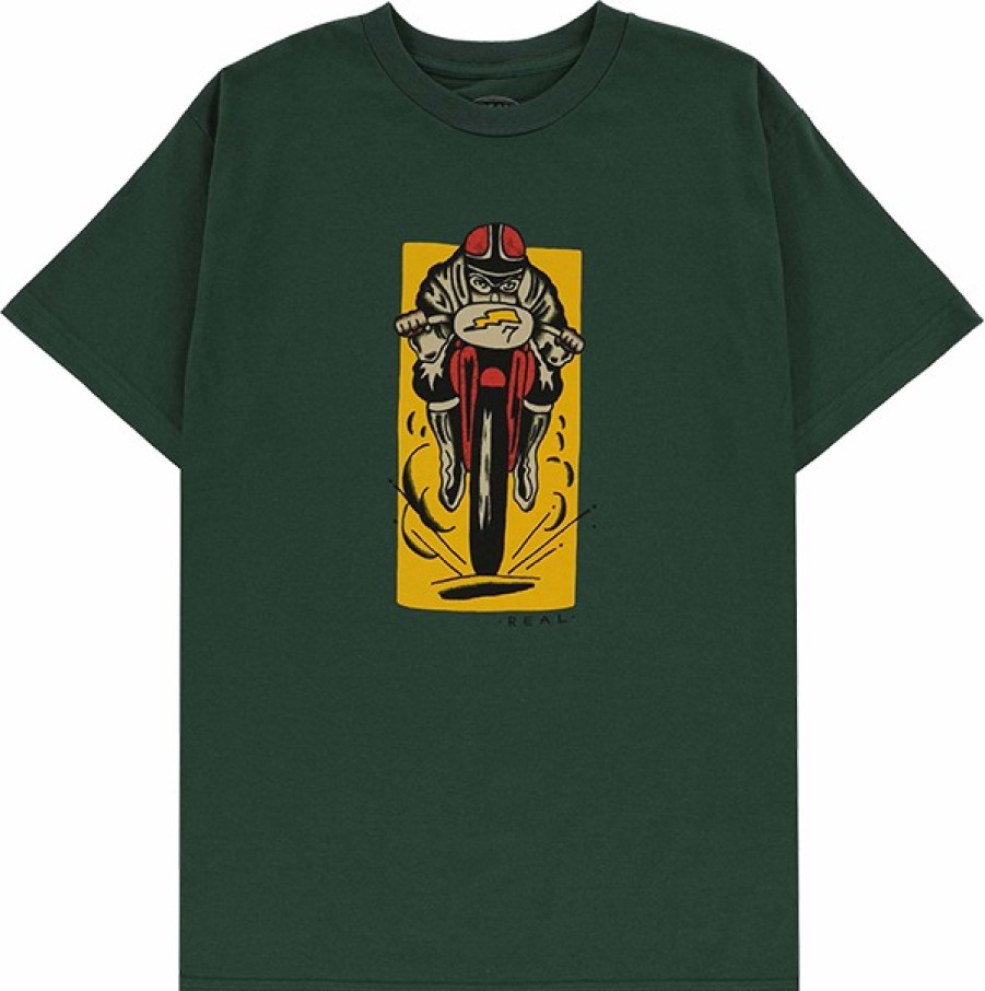 Clothing & Accessories Real | Real Moto Ss S-Forest Green