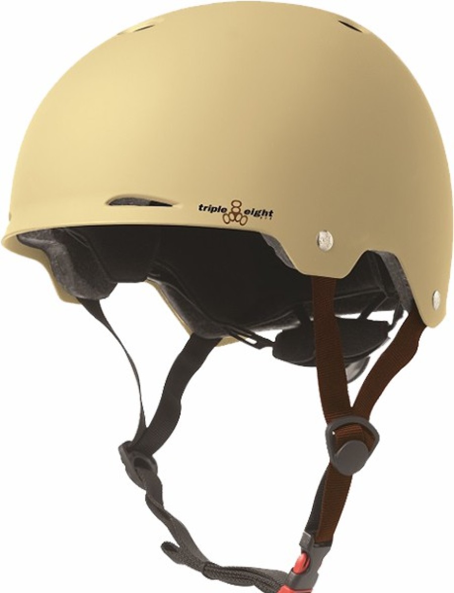 Clothing & Accessories triple eight | T8 Gotham Helmet Cream Matte Rubber Cpsc/Astm – S/M