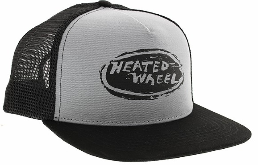 Clothing & Accessories The Heated Wheel | The Heated Wheel Oval Hat Adj-Grey/Blk