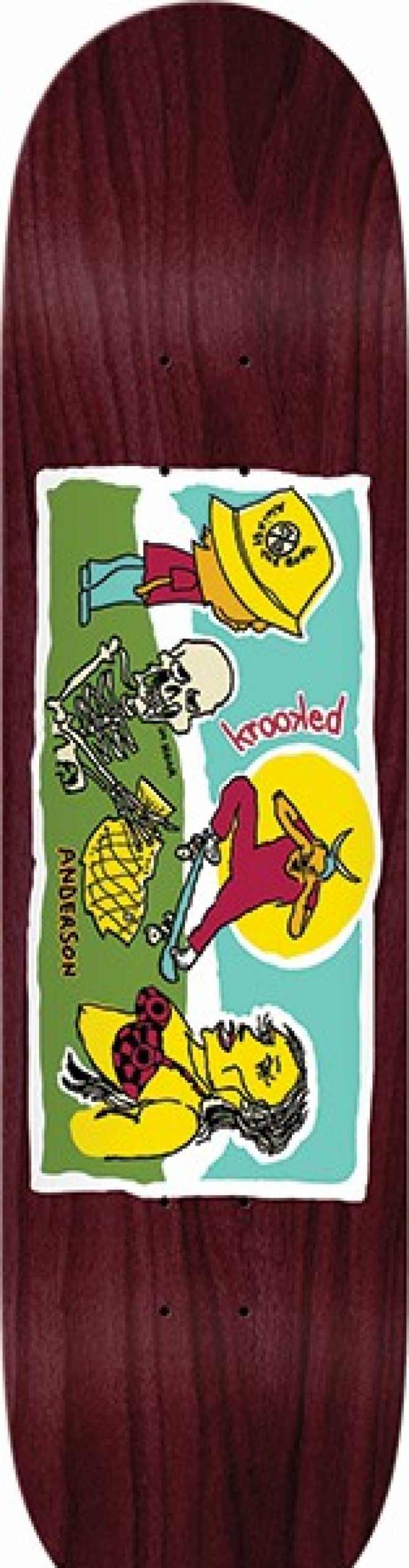 Skateboards KROOKED | Krk Anderson Bone Deck-8.38