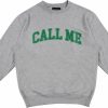 Clothing & Accessories CALL ME 917 | Call Me 917 Call Me Logo Crew/Swt S-Heather Grey