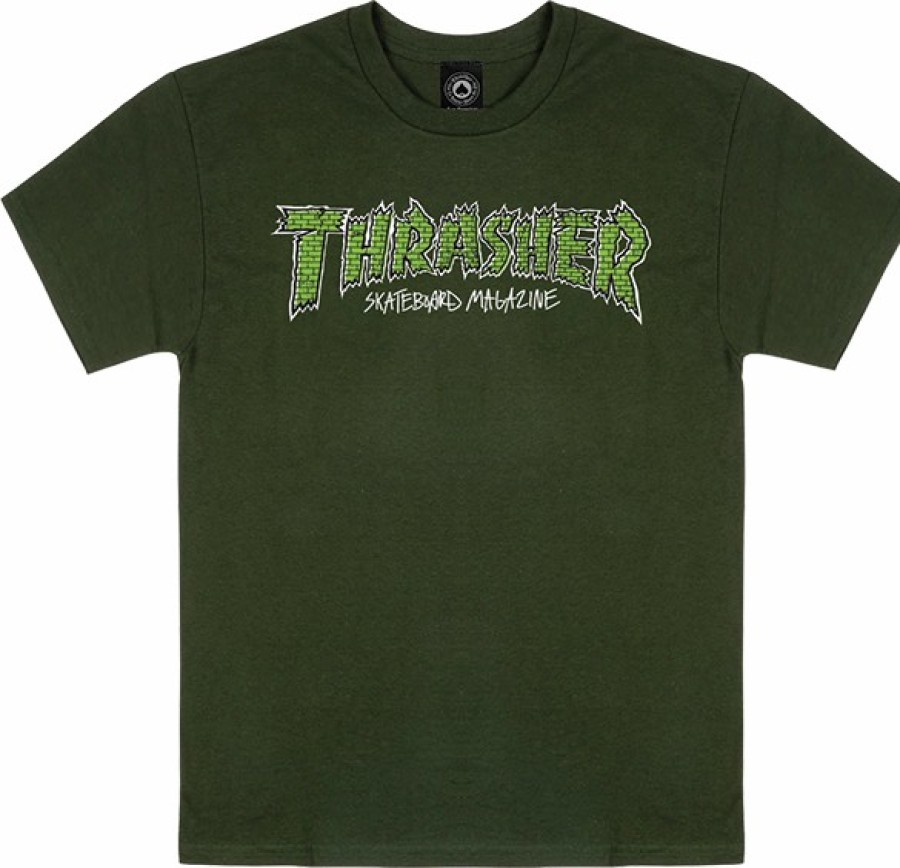 Clothing & Accessories Thrasher | Thrasher Brick Ss S-Forest Green