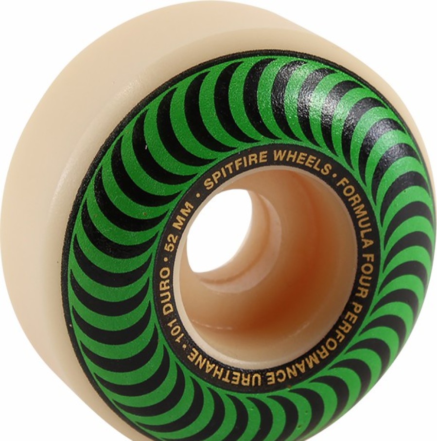 Components Spitfire | Sf F4 101A Classic Swirl 52Mm Wht W/Green X4