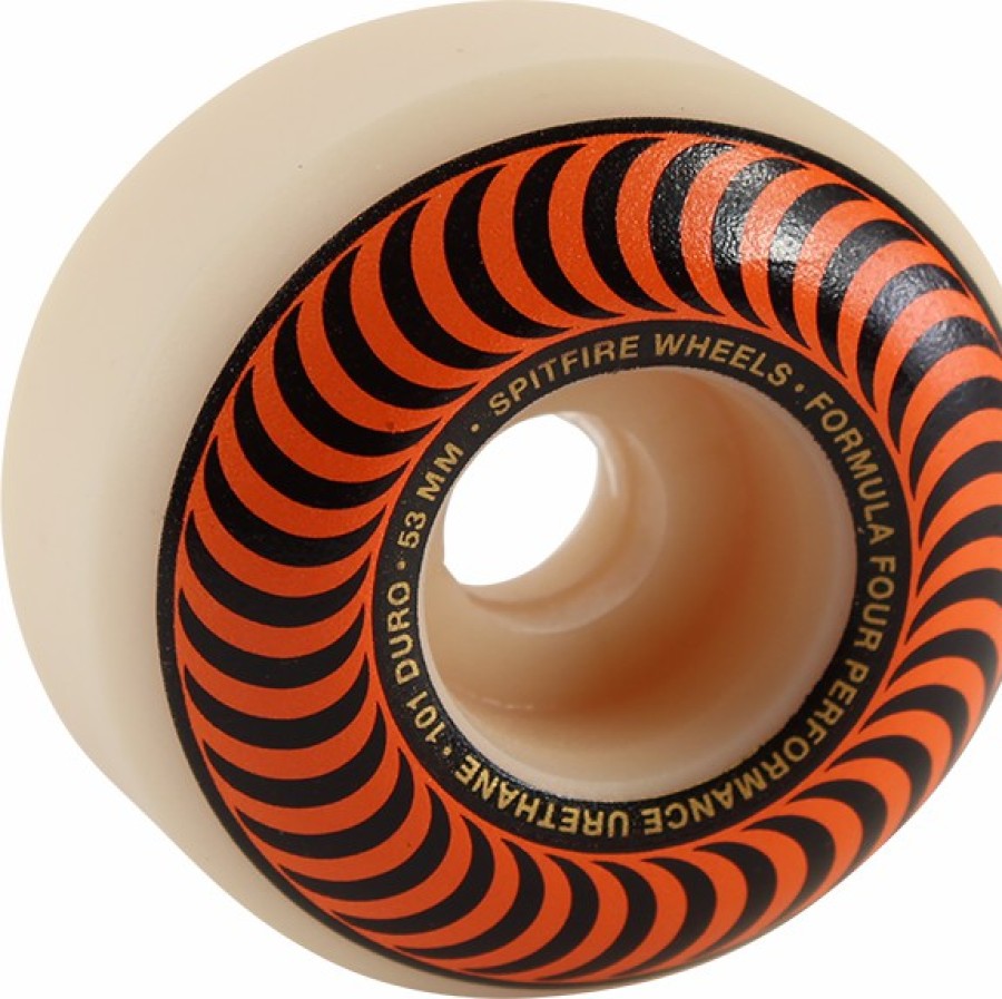 Components Spitfire | Sf F4 101A Classic Swirl 53Mm Wht W/Orange X4