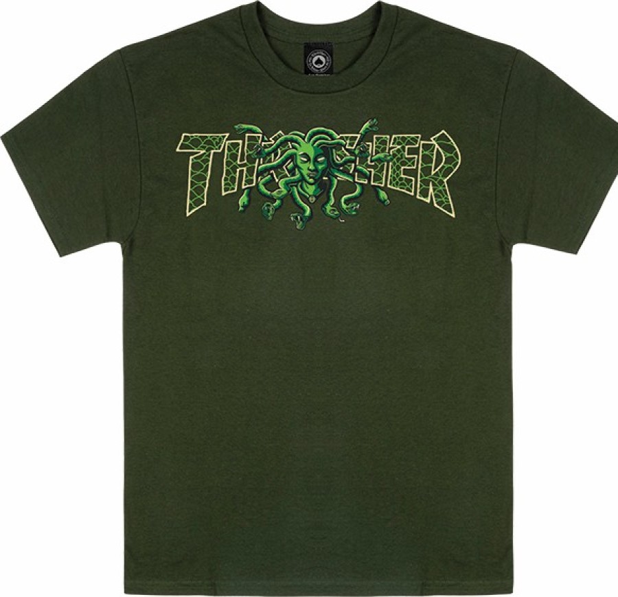 Clothing & Accessories Thrasher | Thrasher Medusa Ss S-Forest Green