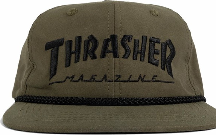 Clothing & Accessories Thrasher | Thrasher Rope Hat Adj-Olive/Black