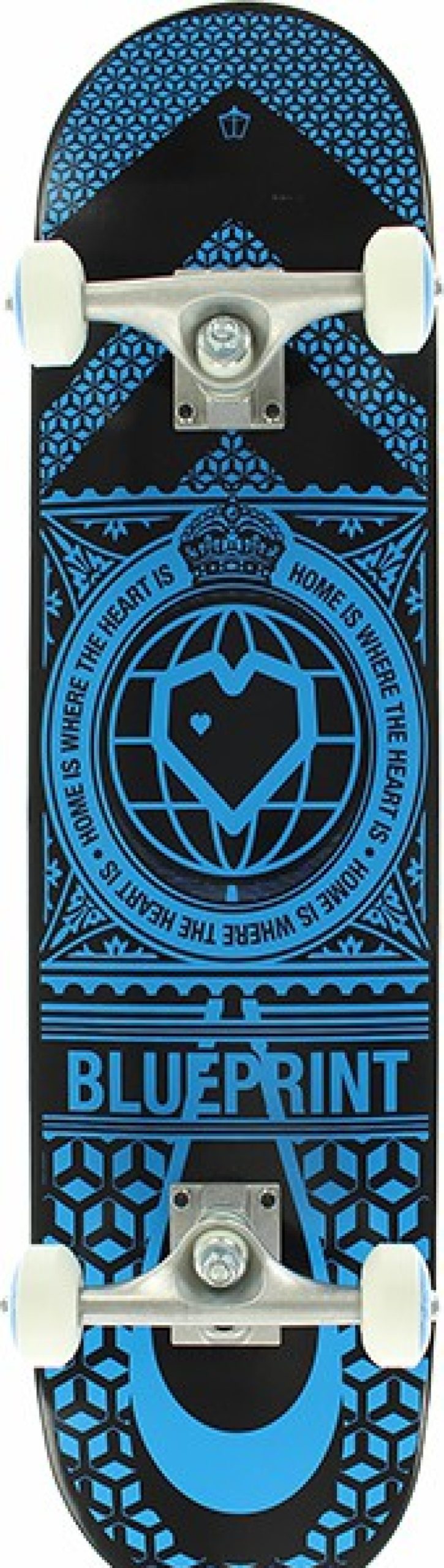 Skateboards Blueprint | Blueprint Home Heart Complete-7.75 Black/Blue