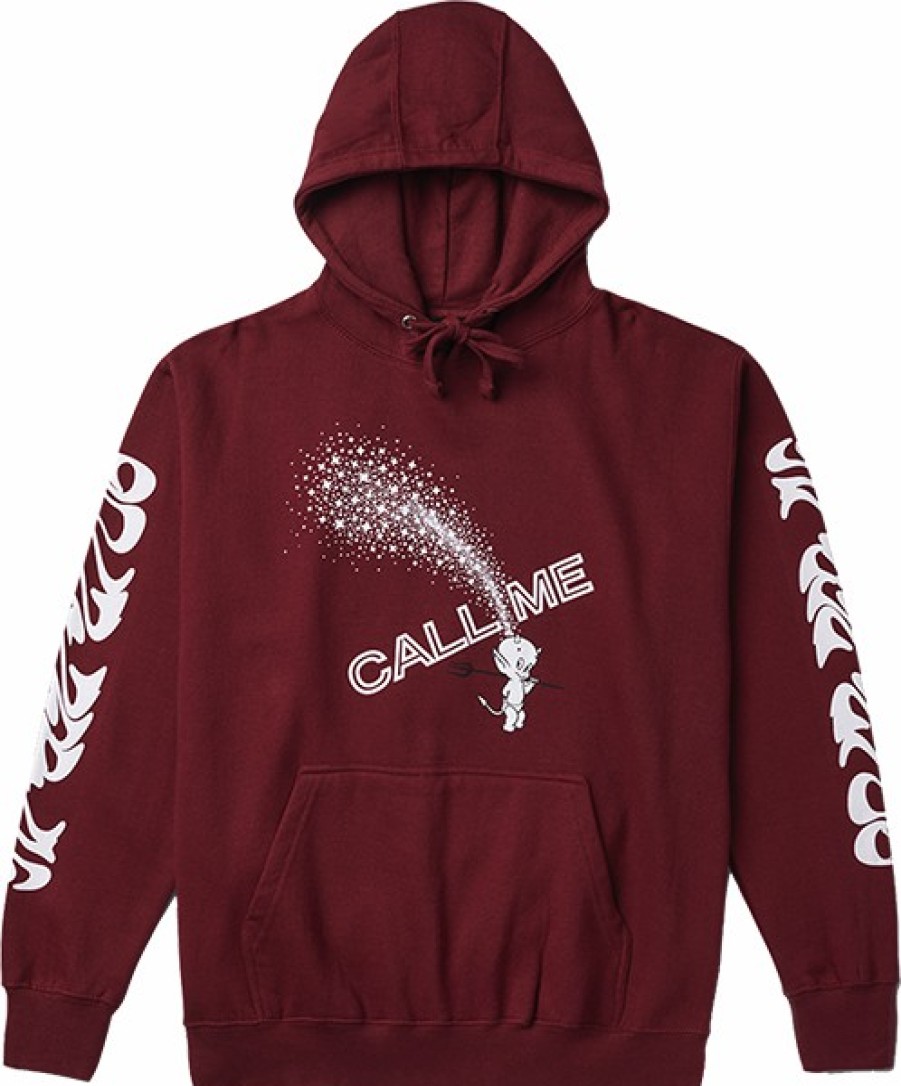 Clothing & Accessories CALL ME 917 | Call Me 917 Devil Calls Hd/Swt Xl-Maroon