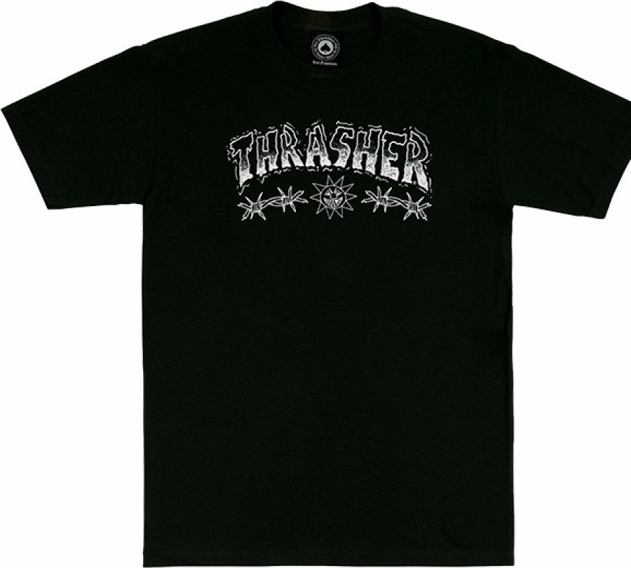 Clothing & Accessories Thrasher | Thrasher Barbed Wire Ss S-Black