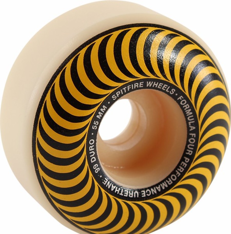 Components Spitfire | Sf F4 99A Classic Swirl 55Mm Wht W/Yellow X4