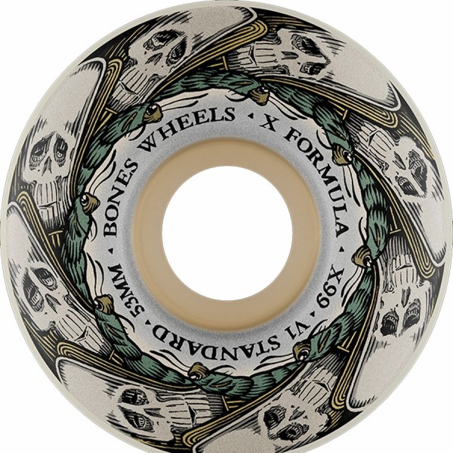 Components Bones Wheels | Bones Xf X99 V1 Std 53Mm 99A Butterfly Effect Nat X4