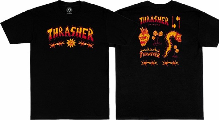 Clothing & Accessories Thrasher | Thrasher Sketch Ss S-Black