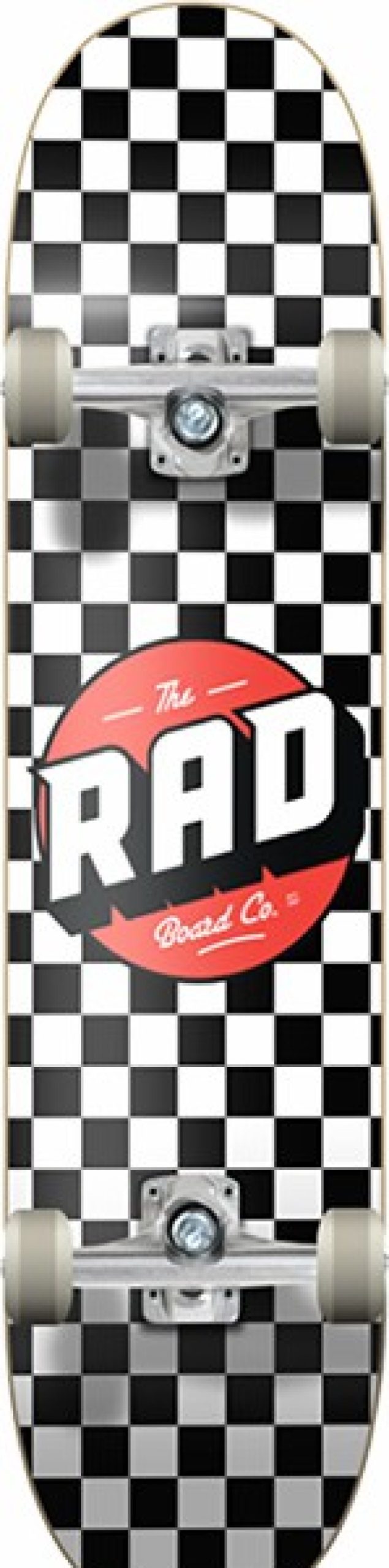 Skateboards Rad | Rad Checker Complete-7.5 Wht/Blk W/Red