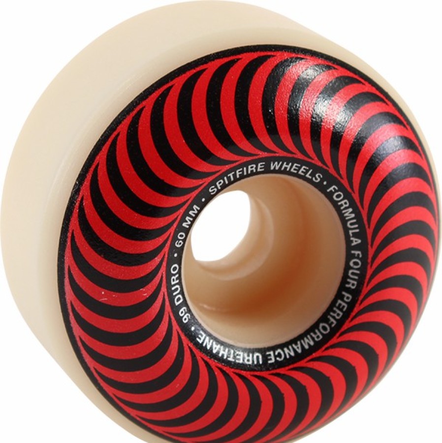 Components Spitfire | Sf F4 99A Classic Swirl 60Mm Wht W/Red X4