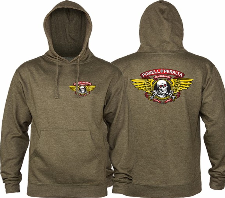 Clothing & Accessories Powell Peralta | Pwl/P Winged Ripper Hd/Swt S-Army Heather