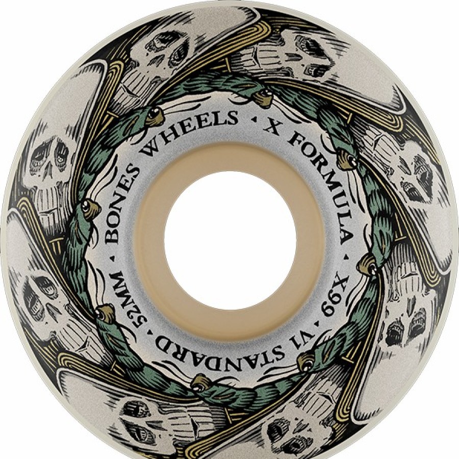 Components Bones Wheels | Bones Xf X99 V1 Std 52Mm 99A Butterfly Effect Nat X4