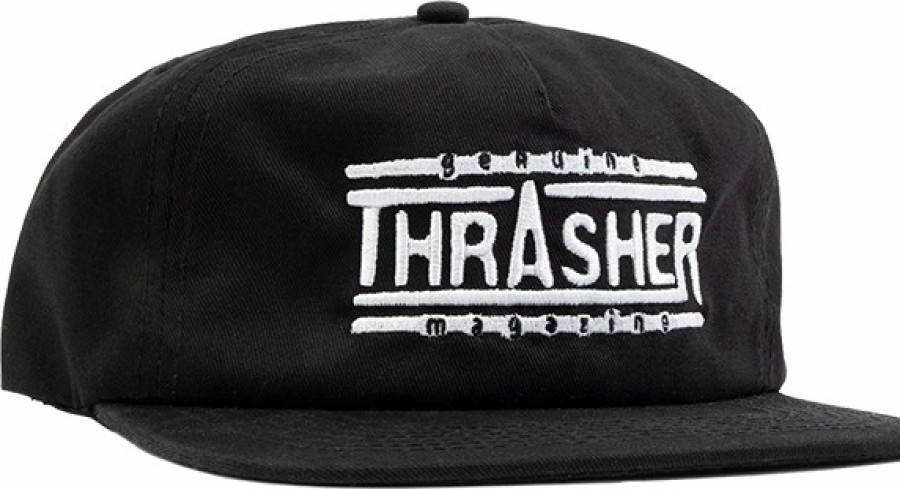 Clothing & Accessories Thrasher | Thrasher Genuine Logo Hat Adj-Black/Wht