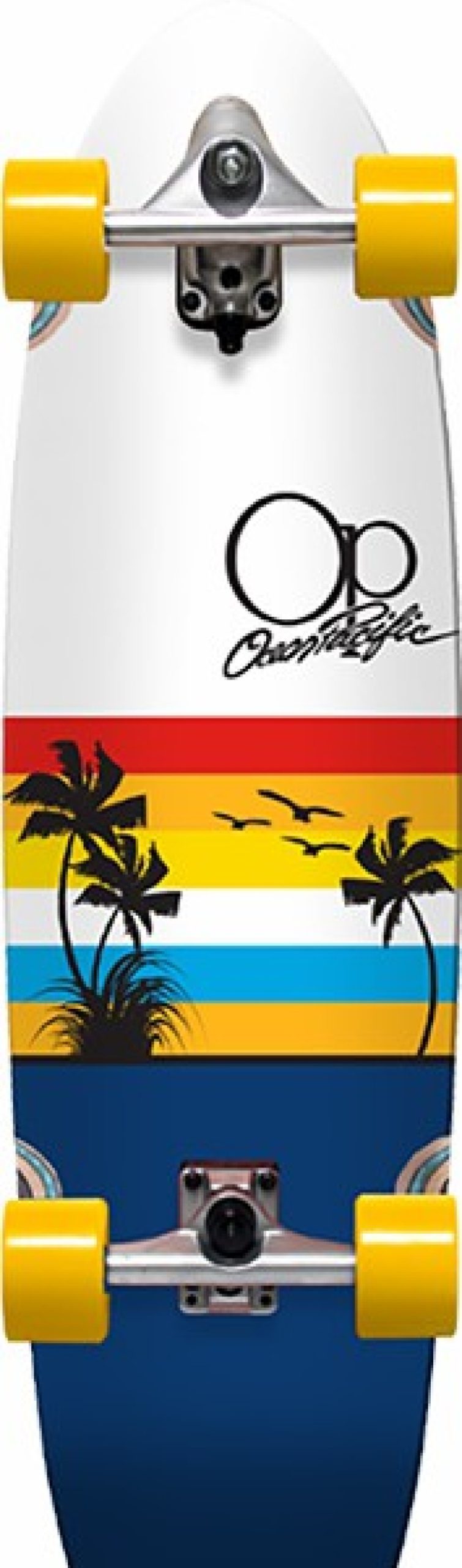 Skateboards OPC | Op Sunset Surfskate Complete-9.75×33 Wht/Navy