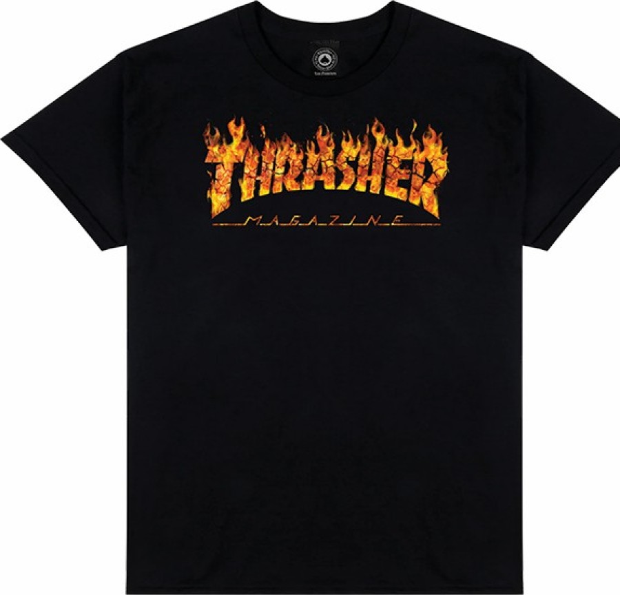 Clothing & Accessories Thrasher | Thrasher Inferno Ss S-Black