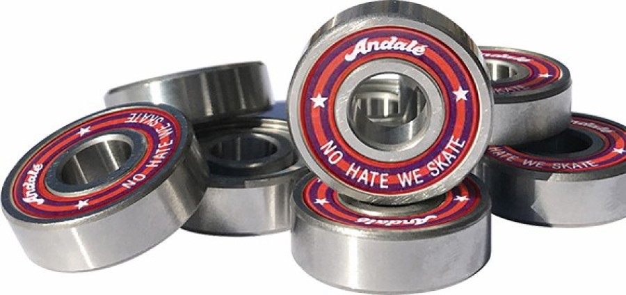 Components ANDALE | Andale No Hate We Skate Bearings Single Set White