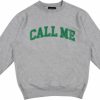 Clothing & Accessories CALL ME 917 | Call Me 917 Call Me Logo Crew/Swt M-Heather Grey