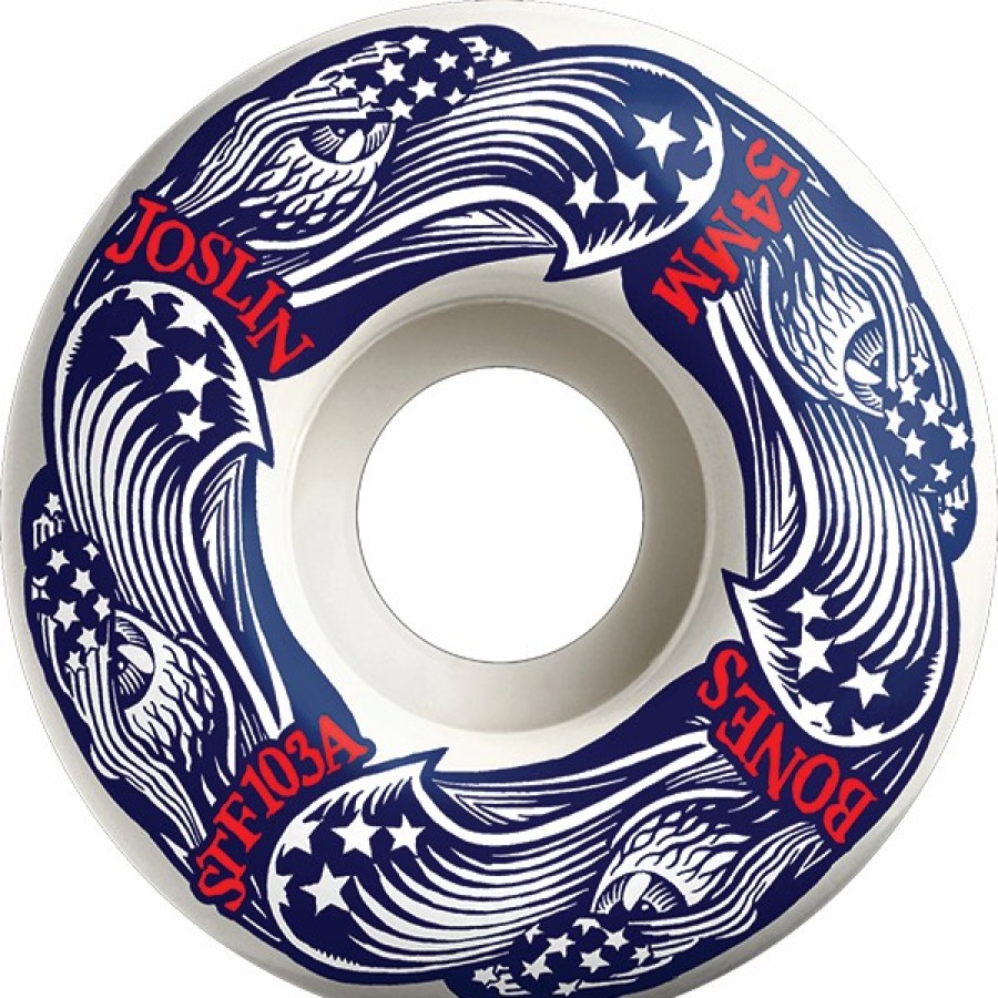 Components Bones Wheels | Bones Joslin Stf V1 Freedom Fourever 54Mm 103A Wht X4