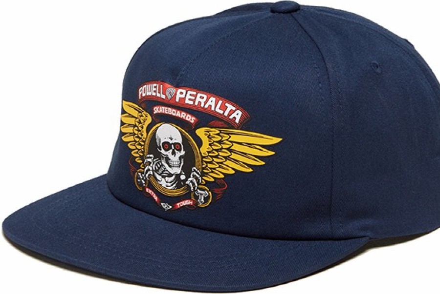 Clothing & Accessories Powell Peralta | Pwl/P Winged Ripper Patch Hat Adj-Navy