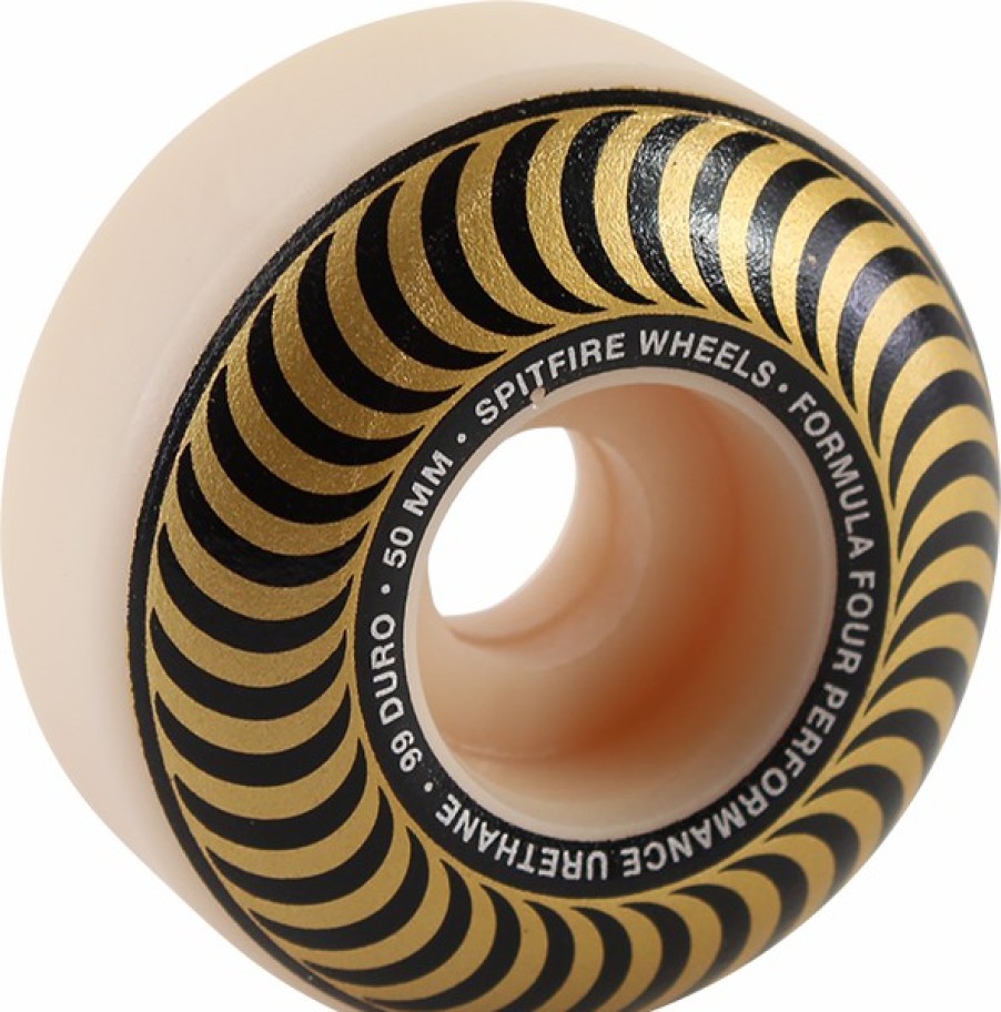 Components Spitfire | Sf F4 99A Classic Swirl 50Mm Wht W/Bronze X4