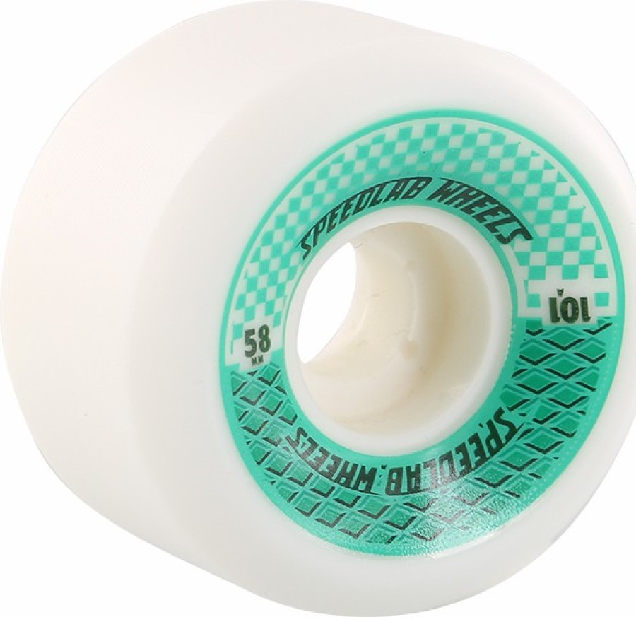 Components Speed Lab | Speedlab Checkmates 58Mm 101A White/Teal X4