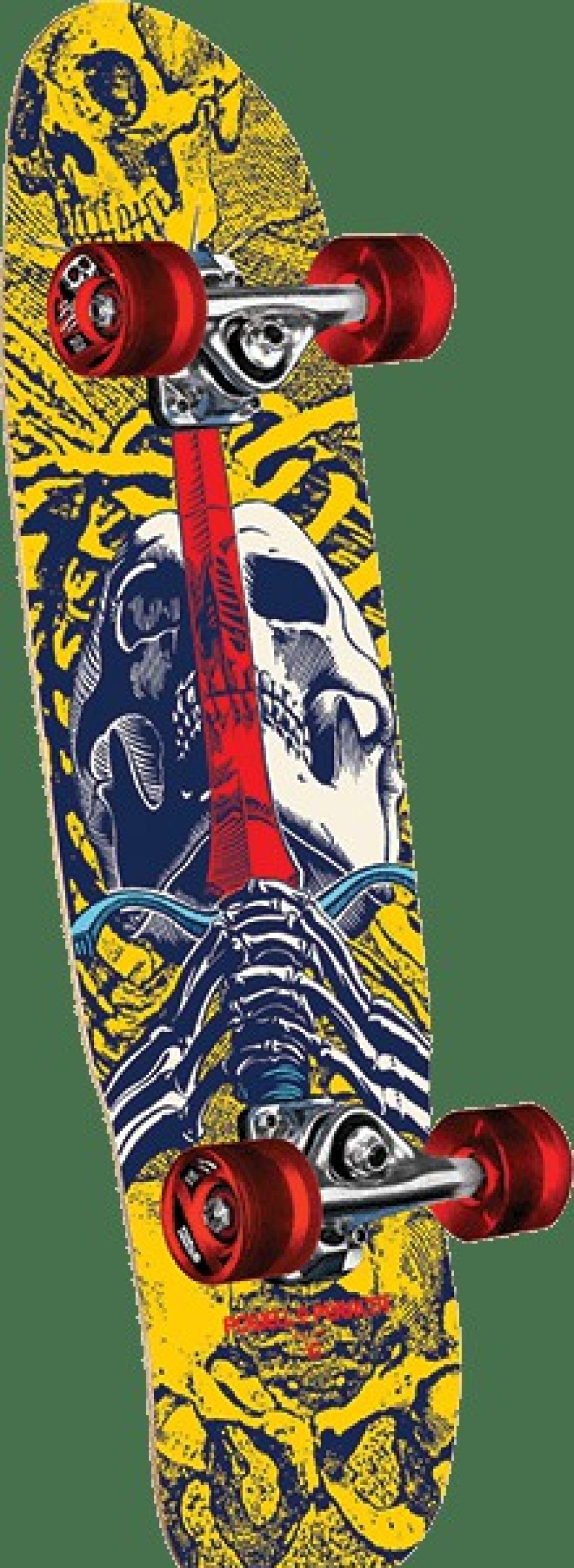 Skateboards Powell Peralta | Pwl/P Skull And Sword Mini Complete-8.0 Yel/Blue