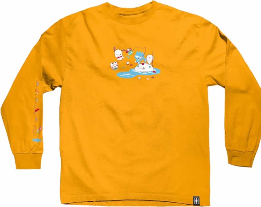 Clothing & Accessories Girl | Girl Hello Kitty Fishing Ls S-Gold