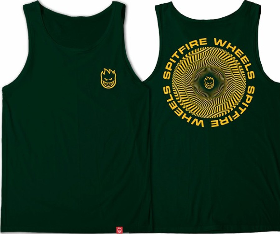 Clothing & Accessories Spitfire | Sf Classic Vortex Tank Top M-Forest/Gold