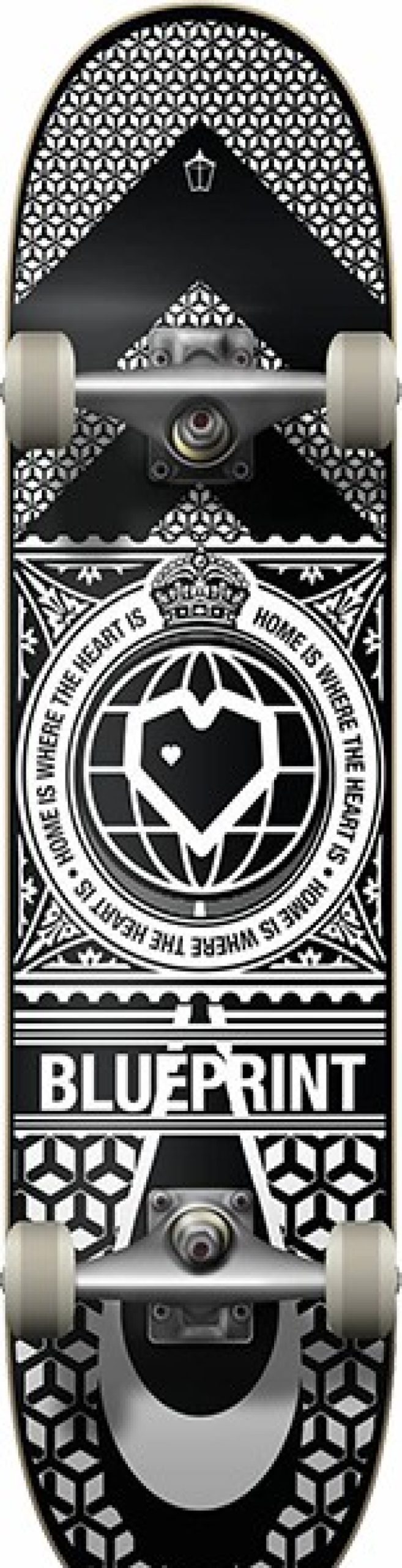 Skateboards Blueprint | Blueprint Home Heart Complete-8.0 Blk/Wht