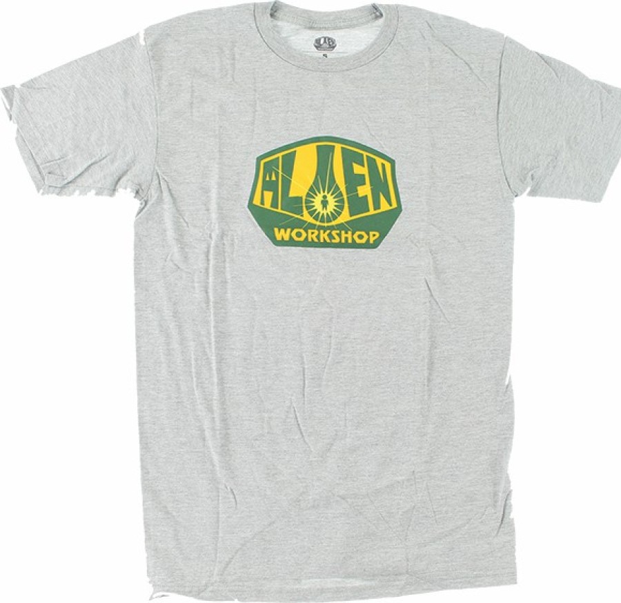 Clothing & Accessories ALIEN WORKSHOP | Aw Og Logo Ss S-Heather Grey/Gold/Grn