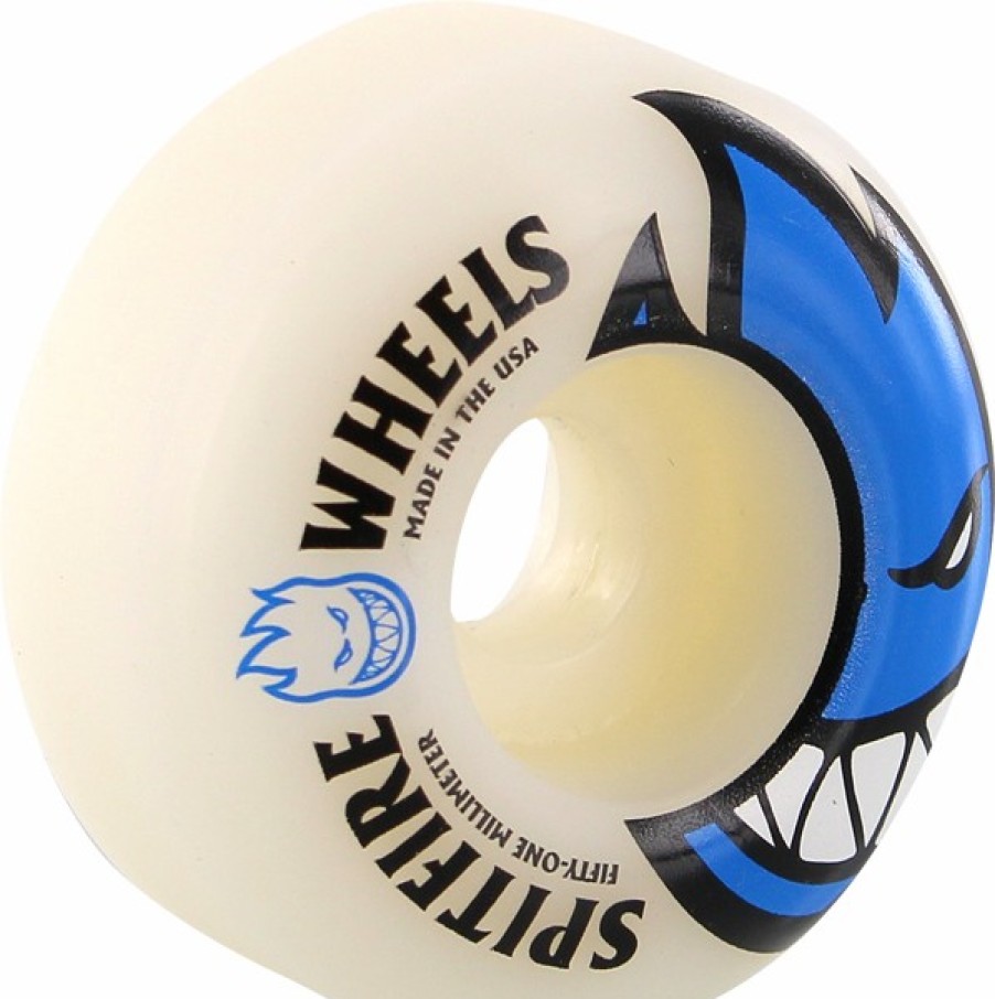 Components Spitfire | Sf Bighead 51Mm Wht W/Blue X4