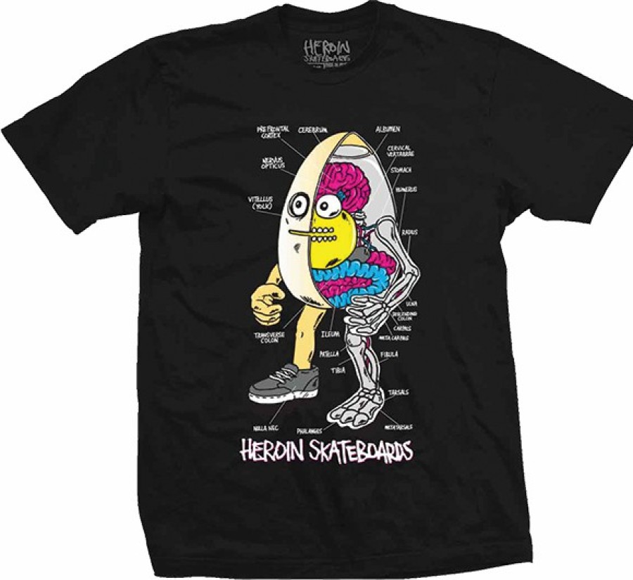 Clothing & Accessories HEROIN | Heroin Anatomy Of An Egg Ss S-Blk